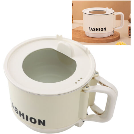 Marmite électrique Mini Cooker 450W 1.8L pliable handle chauffage uniforme portable multifonction pour appartement bureau voyage (1/5)