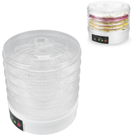 [Déshydrateur] Déshydrateur alimentaire grade alimentaire 350W 50Hz 5 grilles contrôle à bouton Machine déshydratrice électrique avec couvercle pour fruits et légumes EU Plug 220V (1/5)