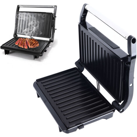 Grill électrique double face à chauffage rapide en aluminium pour sandwichs et steak - Press panini électrique