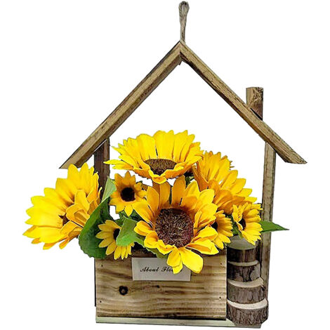 Pot mural décoratif - Lot de 6 pots créatifs et paniers fleurs montés au mur pour décoration intérieure (1/3)