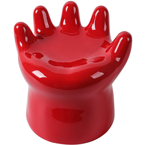 Plateau de rangement décoratif pour bijoux - Main céramique rouge - Porte-clés et organisateur pour l'entrée (1/2)