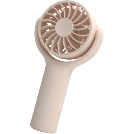 Ventilateur Mini Manuel / Desktop Multifonction avec 3 Vitesses Silencieux, Angle 180° Ajustable, Puissant Vent Portable pour Maison Voyage Extérieur Rose Plastique 128g (1/5)