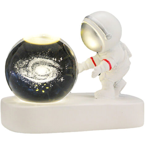 Boule décorative sphère Astronaute Galaxy - 6cm - Lumière Naturelle - Boule Cristal Lumineuse Astronaute - Décoration Bureau Bureau Cadeau Anniversaire (1/5)