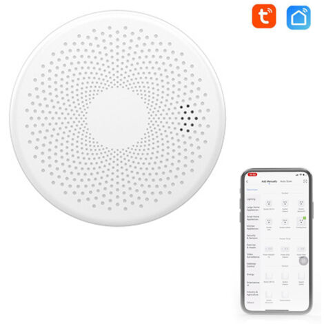 Detecteur Intelligent WiFi CO et Fumées 2 en 1 - Alarmes Sonores Lumineuses - ABS Blanc - Compatible Tuya (1/5)