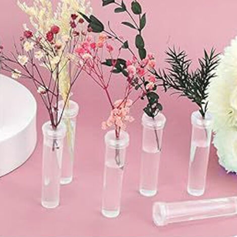 Lot de 50 Emballages pour Roses Simples avec Tubes d'eau Floraux et Accessoires - Sacs de Packaging Transparent pour Graduations, Anniversaires et Fête des Mères (1/5)