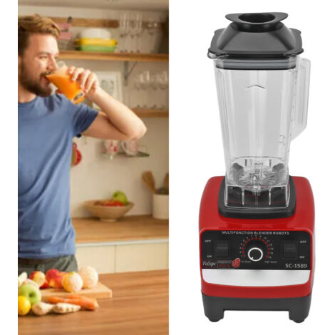 [Blender cuisine] [Pied modèle] [Puissant et multifonction] Blender électrique 4500W, bol 1.8L, 6 lames en acier inoxydable, 15 fonctions, 30000RPM pour shakes sauce smoothies