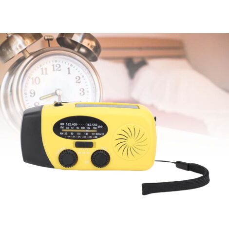 [Radio] [Non spécifié] [Solaire à Manivelle] Radio Solaire Multifonction d'Urgence avec Chargeur Portable 2000mAh - Radio AM/FM WB NOAA Alarme SOS Lumière LED ABS IPX3 (1/5)