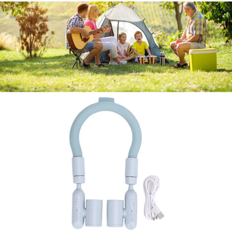 Ventilateur Collant de Sport avec Tube de Refroidissement PCM - Ventilateur Portable à Haute Vitesse, Léger et Silencieux avec Batterie pour Activités Outdoor Bleu (1/5)