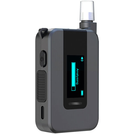 Testeur d'Alcool Professionnel, Alcootest Portable haute précision avec signal vocal, léger et rechargeable USB-C, écran couleur 0.96", 5 embouts, stockage 1500 données (1/5)