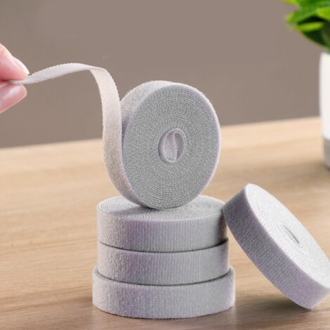 Bande Velcro Autocollante: Rouleau Multifonctionnel de Fixation Solide pour Câbles, PP/Nylon, 3m x 1.5cm, 1 Pièce, Organisation Facile
