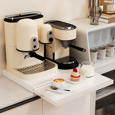 Cafetière Mobile Étagère à Roulettes Carbone Compatible Majeure Cuisine Contemporaine Standard Noir (1/5)