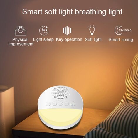 Aide‑Nuit Ventilateur Blanc USB Rechargeable Lumière Respiration Infant Portable pour Bébé et Famille ABS Blanc (1/5)