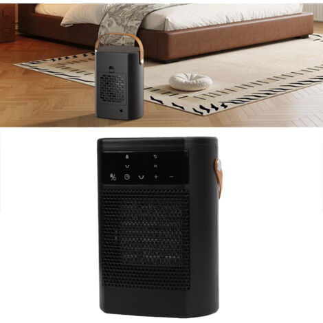 Poêle PTC Ceramique 1500W Portable - Chauffage d'Appoint Electrique avec Ecran Tactile, Timer 12H et Commande à Distance pour Bureau/Salon/Chambre - 220V EU Plug (1/5)
