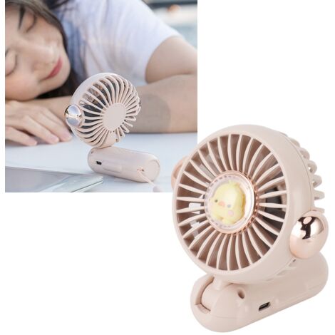 Ventilateur Portatif Mini Pliable Pink Ventilateur pour Voyage 900mAh (1/5)