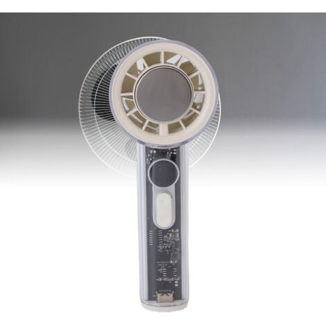 Ventilateur de Bureau USB Portable Rechargeable Haute Vitesse Silencieux avec Refroidissement Semi-Conducteur pour Maison Voyage - ABS Aluminium 151mm 4000mAh (1/5)