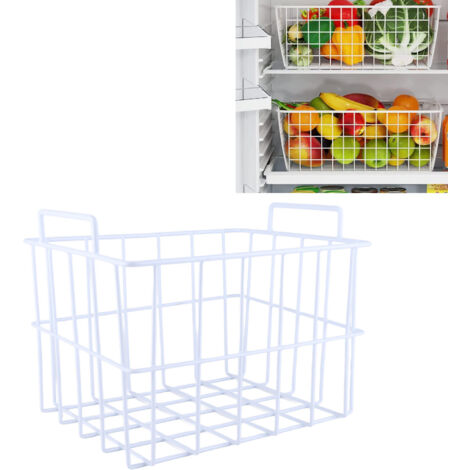 Panier pour réfrigérateur et congélateur - Panier métallique grand format 200mm - Organisation multipurpose pour cuisine et salle de bain (1/5)