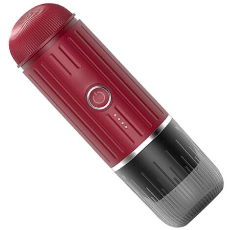 Machine à café portable électrique compatible avec capsules Nespresso® et café moulu 19 bar 100W chauffage sans fil pour voyage camping bureau maison Noir Rouge ABS + acier 304 248 x 75mm (1/5)