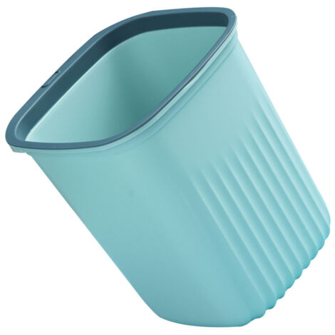Poubelle de cuisine bureau salle de bain salon plastique avec anneau pressant capacité modérée 20.5x21.5x25cm sans couvercle pratique (1/5)