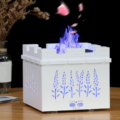 Humidificateur Diffuseur À Flamme Silencieux - Lumière Colorée 400ml, Machine à Diffuser Parfum avec Fonction Timer - EU Plug 100-240V (1/5)