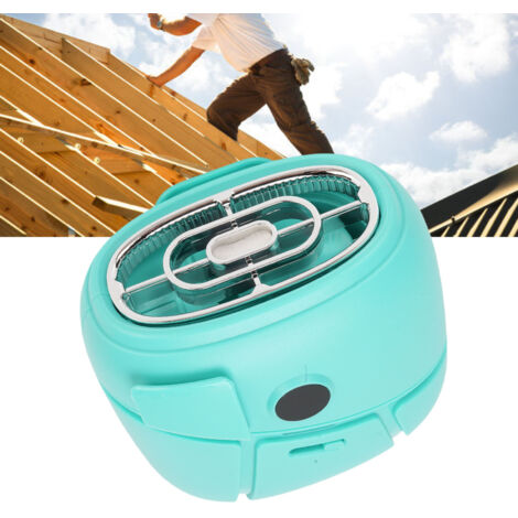 Ventilateur de Ceinture Portable avec Boîte d'Aromathérapie, 100 Vitesses Ajustables, Affichage LED Numérique, Rechargeable pour Extérieur Vert (1/5)