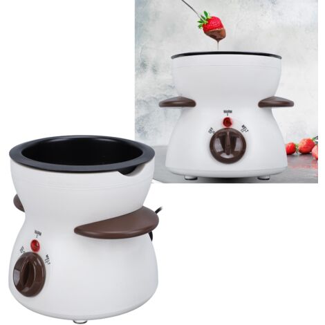 Chocolat Fondu Electrique Mini Appareil électrique Casserole Melting Pot 200ml Blanc 10 Piques Materiale Plastique Iron US Plug 110V Portable Festive Party Gift Family (1/5)