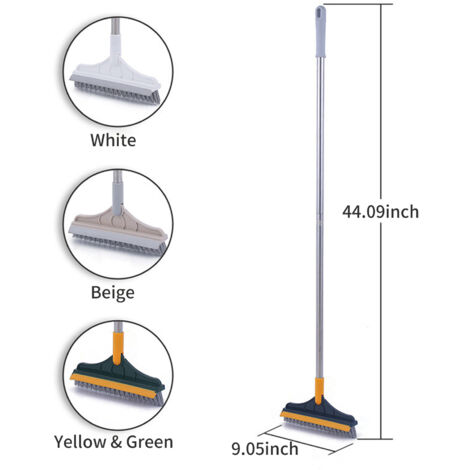 Balai et Raclette de Sol 2 en 1 – Balai Scrub Rotatif 120° pour Fenêtre, Coin et Gap – Kit pour Cuisine, Salle de Bain et Carrelage