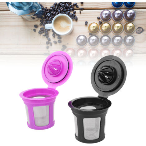 [Pods Réutilisables Coffee] 2 Capsules Filtrantes Réutilisables Compatibles Multimachines avec Brosse et Doseur en PP et SUS (1/5)