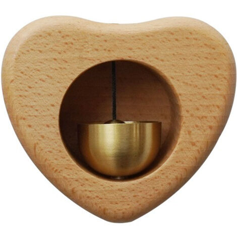 Sonneur à vent artisanal - Dopamine Bell - Cloche en cuivre cœur bois brut - Design moderne 1pc pour porte ou décor murale (1/5)