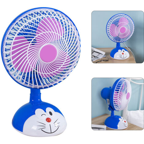 Ventilateur de Bureau Mini Ventilateur Électrique à 3 Lames avec tête Automatique Oscillante Portable Silencieux pour Bureau Chambre Type 2 Plastique 1200g (1/5)