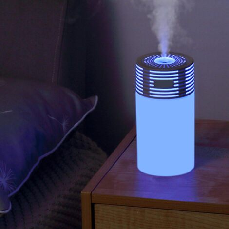 Humidificateur Portatif Mini USB 300ml avec 2 Modes de Brumisation - Coloré et Silencieux - Pour Bureau, Voiture, Bureau - ABS/PP - 72x72x138mm - Blanc - Câble USB Inclus (1/5)