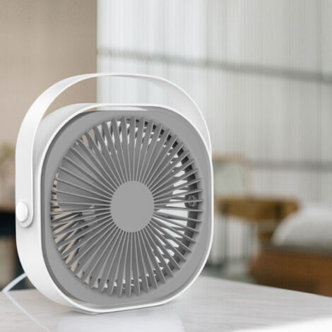 Ventilateur de Bureau USB Réchargeable 6 Pouces Portable et Silencieux pour Maison et Bureau Blanc (1/5)