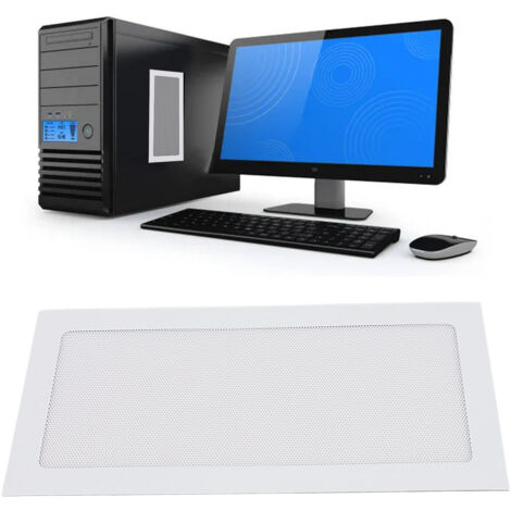[Filtre Antipoussière Ventilateur PC] Kit 2Pcs Cadre Magnétique 120x240mm Mesh PVC Blanc (1/5)