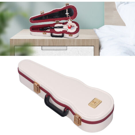 Boîte à Musique Violin avec Danseuse Rotative - Design Blanc Classique Élégant pour Décor de Bureau - Dimensions 25x9.5x5.5cm/13cm - Matière Plastique Écologique - Cadeau Intégré - 327g (1/5)