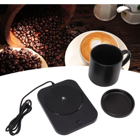 Chauffage de Mug USB Intelligent 55℃ Fixe avec Tasse Céramique pour Bureau 5V Noir (1/5)