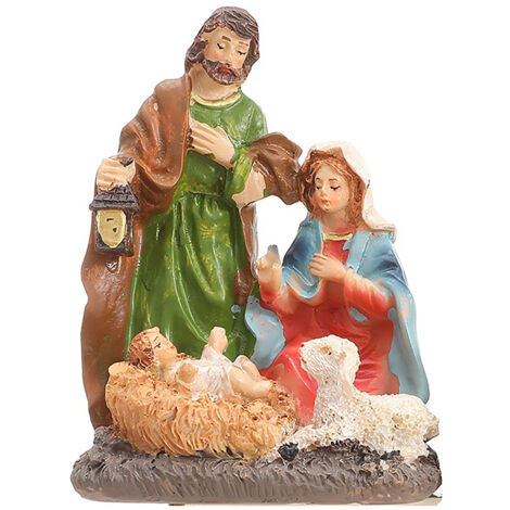 Statue de Jésus de la Nativité en céramique pour décor de Noël et crèche - Figurine artisanale religieuse (1/2)