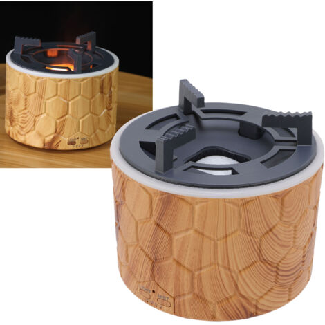 Diffuseur d'Aromathérapie et Humidificateur à Effet Flammes avec Nuit Lumineux 400ml avec Contrôle à Distance et Plug EU 100-240V (1/5)
