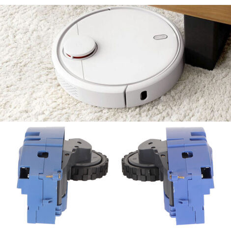 Kit de Roues Motrices Droite-Gauche pour Robot Aspirateur iRobot (500,600,700,800,900,880,860,875) ABS-Rubber, 408g Paire de Roues Bleues (1/5)