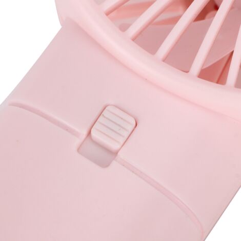 [Petit ventilateur] Ventilateur électrique portable silencieux rose pour bureau voyage maison - ABS, 15x8x4cm, livré avec 2 piles AA (non incluses)