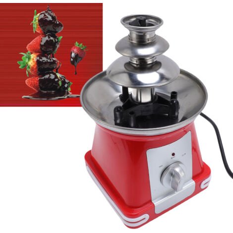 Fontaine à chocolat électrique mini 3 niveaux stainless steel pour fêtes wedding birthday avec plug EU 220V (1/5)