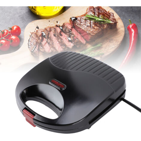 Appareil à Panini Électrique Double Face avec Plaque Antiadhésive en Aluminium 750W (1/5)