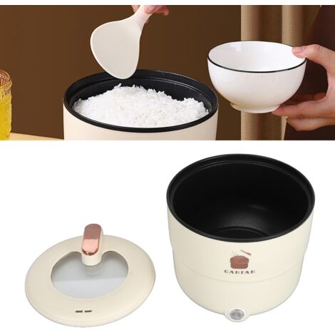 Cocotte Électrique Multifunctionnelle 1.8L Double Protection Anti-Scald Pot Antiadhésif Cuisson Soup Stew Steam Compatible Alimentation 220V (1/5)