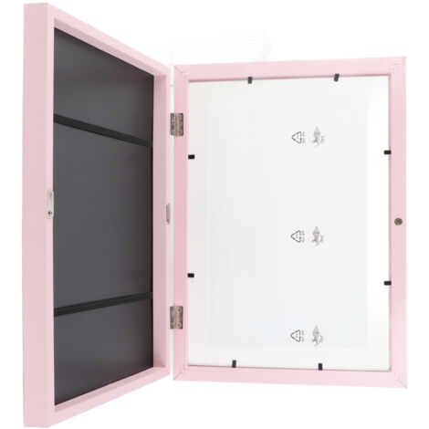 Cadre à Ouverture Frontale pour Exposition et Stockage d'Art - Cadre Modifiable A4 Rose - Fermeture Magnétique, Verre Protecteur et Design Moderne (21x29,7cm/ 8,26x11,69in) (1/4)