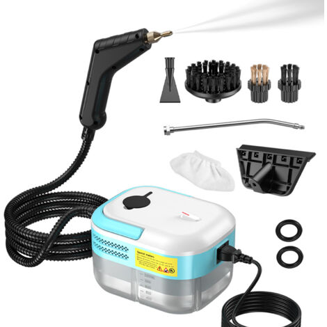 Nettoyeur Vapeur Haute Température Portable 1200W 105°C/221°F avec Grand Réservoir 1200ml et 7 Accessoires pour Cuisine, Voiture & Tissus (1/3)