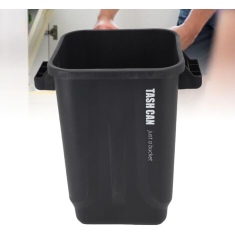 Poubelle de cuisine Bin haute capacité empilable avec poignées mat noir pour cuisine salon bureau RV (1/5)