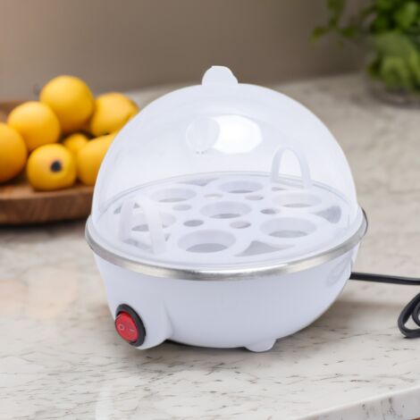 [Cuisine] Cuiseur d'œufs électrique 350W Anti-dry Burn capacité 7 œufs pour cuisson rapide, plastique et aluminium, format compact, plug US 110V