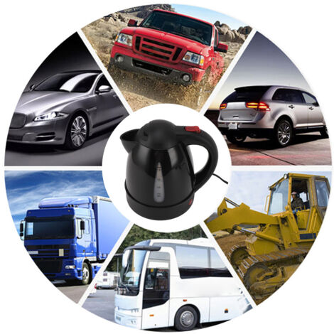 Portable Bouilloire Électrique Car pour Camping - Bouilloire Voyage 1000ML avec Interruption Automatique - Appareil de Chauffe 24V 250W pour Thé Café