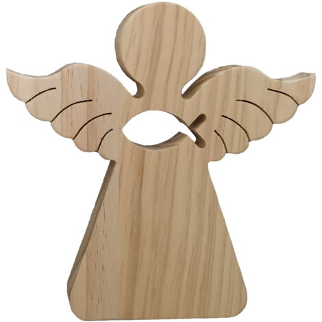 Bijoux Baptême Angel Money Box Sculptée Bois - Boîte Argent Sculpture Décor Bois [Type B] (1/5)