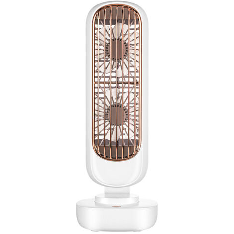 Ventilateur de bureau USB - Mini ventilateur colonne 3 vitesses avec double circulation d'air - Portable pour bureau ou maison (1/5)