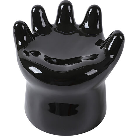 Plateau de rangement céramique main - Organiseur bijoux, clés et accessoires - Déco chic pour entrée - Noir (1/2)