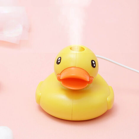 Humidificateur d'Air Mini Jaune Canard Flottant Portatif USB Diffusion Aromathérapie Purificateur ABS 72g 5.5x5.5cm (1/5)